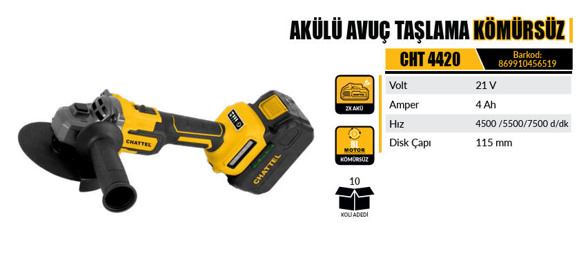 AKÜLÜ AVUÇ TAŞLAMA CHATTEL