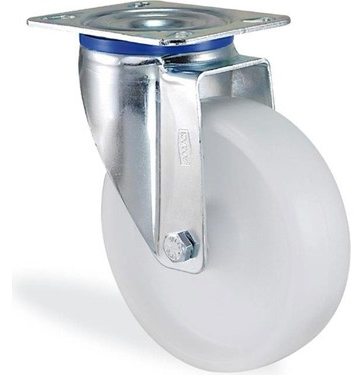 BEYAZ POLYAMİD TEKER 100MM DÖNERLİ